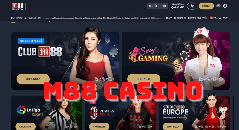 Kiếm tiền cùng casino online M88 hot nhất năm 2024