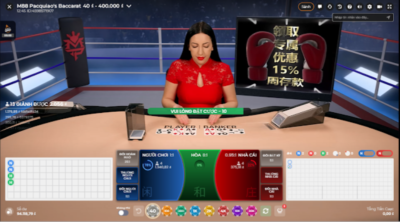 Game bài Baccarat M88 đổi thưởng xanh chín